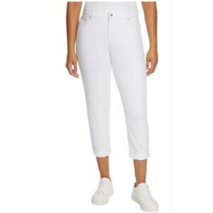 Gloria Vanderbilt Womens White Cuff End Jeans Size 12